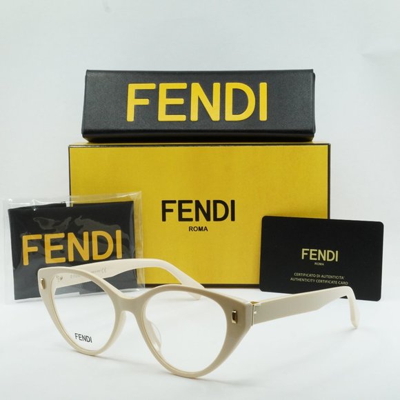 FINAL PRICE NEW FENDI FE50020I 025 IVORY EYEGLASSES